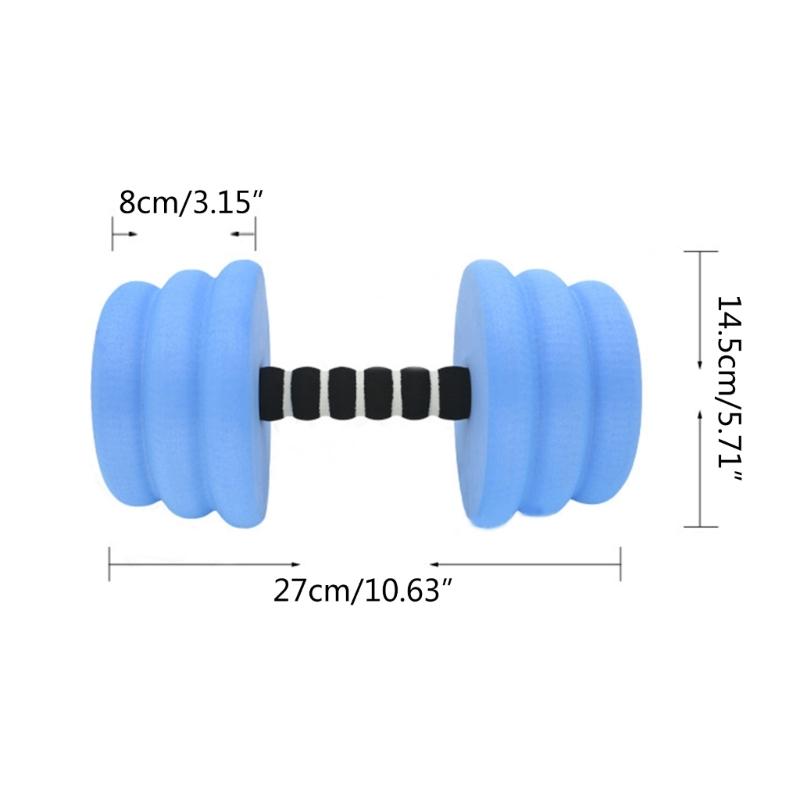 1Pair Thread Foams Dumbbells Water Fitness Exercises Equipment for Adults, Kids