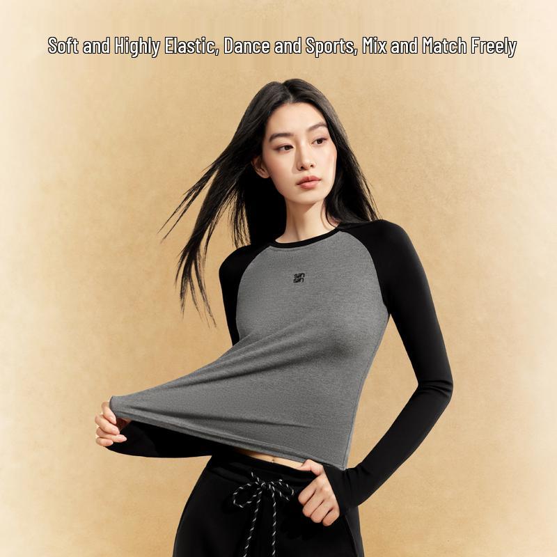 SIINSIIN Color Block Slim Fit Long Sleeve T-shirt