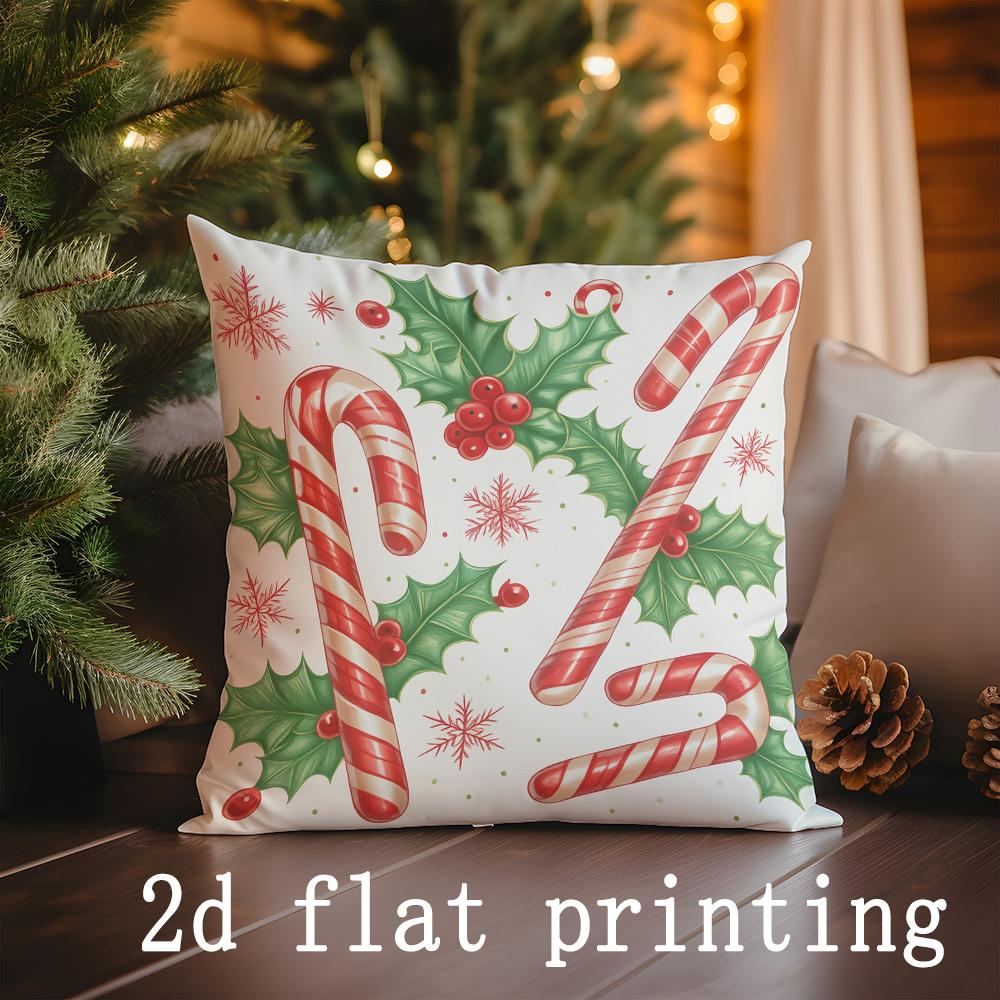 

Home Decor Christmas Themed Decorative Pillow Covers Pattern Cushion Cover Suitable for Sofa Bedroom Car Pillow Cover 16x16Inch