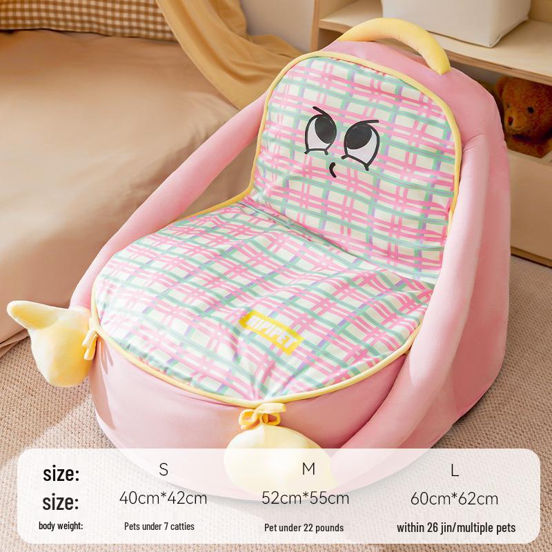 Cozy All-Season Dog & Cat Bed: Warm, Removable, Washable Cushion