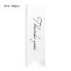 Thank You Tags 50Pcs Bronzing Stamping Black White Paper Card for Valentine's Day Gift Favor Retail Price Label