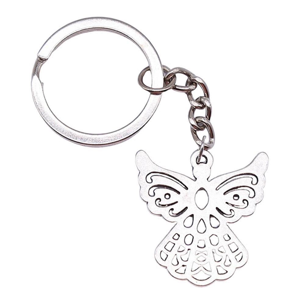 Angel Keychain Wings Charm For Students Protection Key Ring 28mm