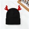 Soft Knit Beanie Cap Warm Deer Horn Beanie Party Reindeer Antler Hat  Christmas