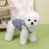 Winter FlowerPattern Pet Jacket Pet Dog Costume Navy Pink Sleeveless Vest Jacket Warm Comfortable Floral Cotton Vest Small Dog