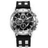 New Multi-Function Chronograph Calendar Sports Silicone Watch Fake Three-Eye Large Plate Domineering Business Quartz Watch