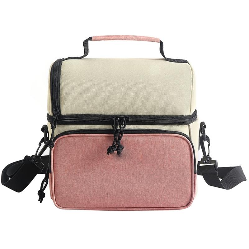 Double Layers Insulated Lunch Bag Thermals Picnics Large Capacity Leakproof Bag For Outdoor Camping School Office