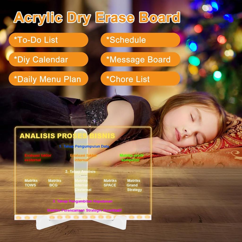 Lumiboard LED Note Board with Light - Dry Erase Acrylic Lighted Message Board for Kids, Adults - Ultimate Doodle Tablet with 7 Colors, Magic Tracing