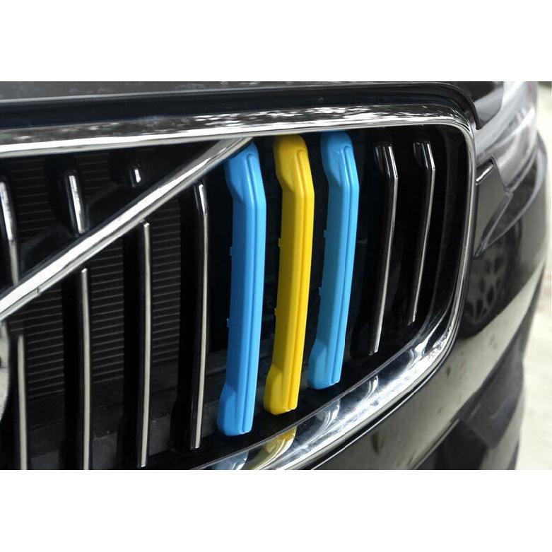 Fit For Volvo XC60 2018-2022 3-Color Front Center Mesh Grille Grill Strip Trim