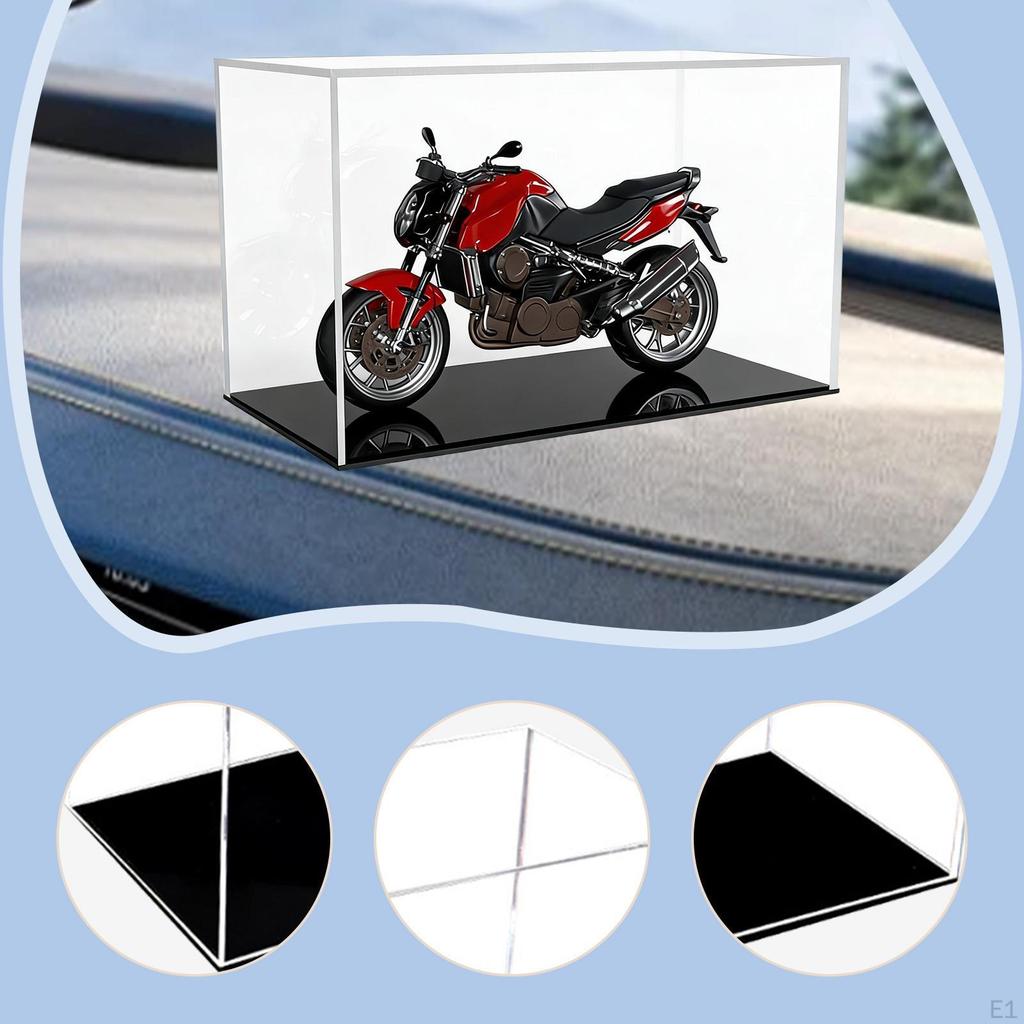 Motorradmodell Vitrine Box 1:12 für Fahrzeugspielzeug Sammlerstücke Tischplatte Stapelbar