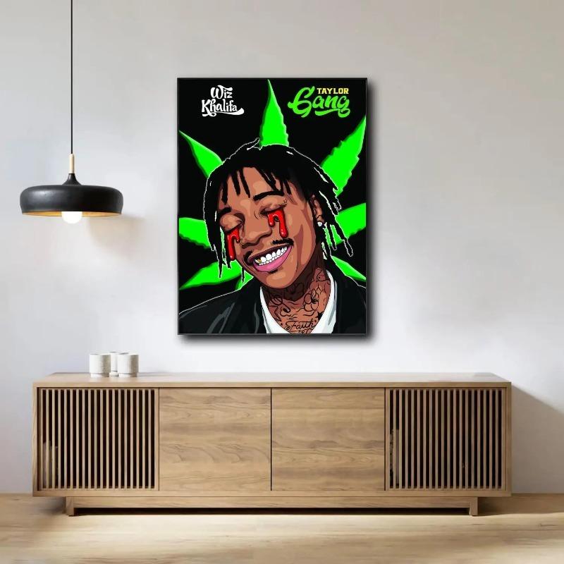 Dekoration Kunstposter Wandkunst Wiz Khalifa Personalisiertes Geschenk Modernes Familien Schlafzimmer Dekor Leinwandmalerei