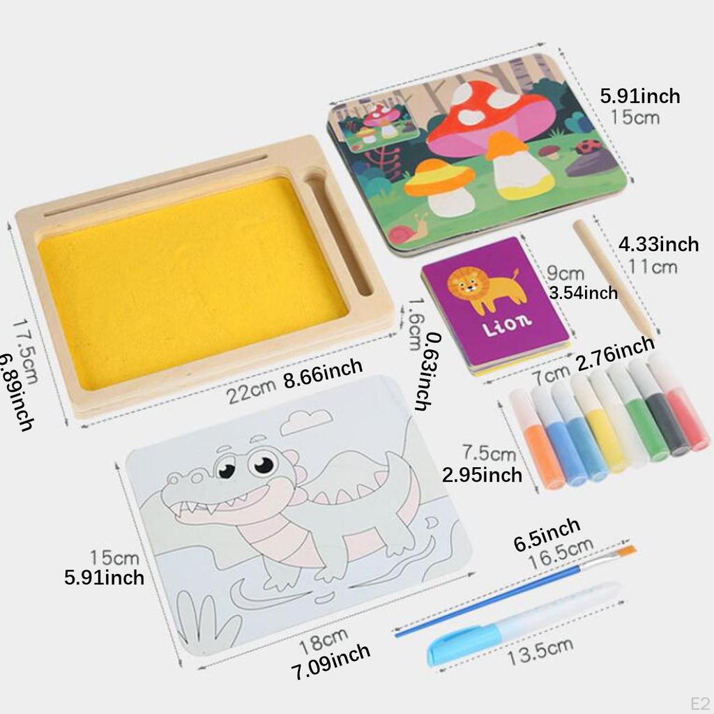 Water and Sand Art Painting Kit Learning Activities Attention Training Puzzle Motor Skills