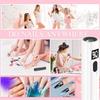 Rechargeable Mini Uv Led Nail Lamp With Smart Display Portable Fast-Drying Nail Dryer Stand For Manicure Removable Desk Uv Light