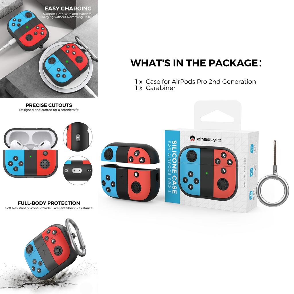 Switch Gaming Console Silicone Earphone Cover For Airpods Pro 2 With Thick Protection