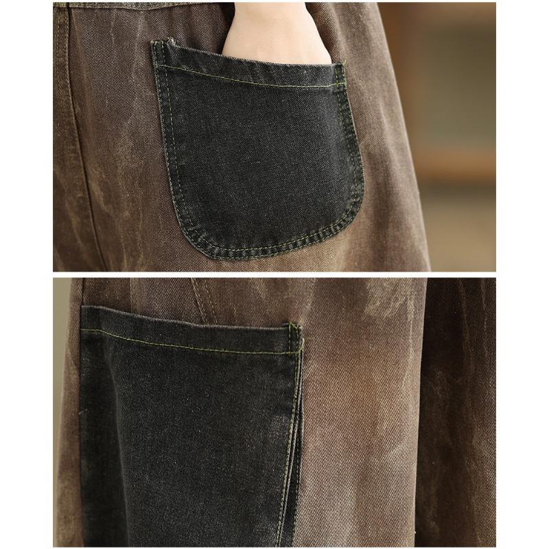 Dimanaf Neue Herbst Winter Damen Jeans Elastische Taille Denim Hose Lockere Hose Große Größe Lässig Baumwolle 2025