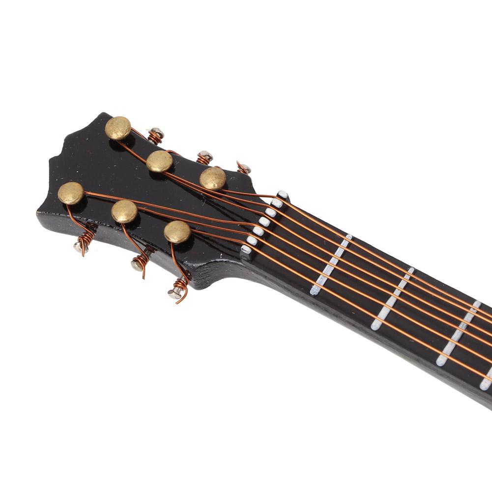 Miniature Tilia Handicraft Guitar Mold Electric Guitar Instrument Model with Gift Package