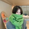 Soft Winter Cashmere Scarf Solid Color Shawl Wrap New Long Tassel Scarves  Women