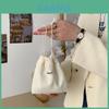 32133 Plain Corduroy Weave Tag Drawstring Closure Cosmetic Bag Women Portable Large Capacity