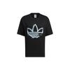 adidas Originals Trefoil Rundhals Oversized Logo Print Kurzarm T-Shirt Unisex Oberteile Schwarz HS2007