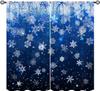 Kids Christmas Nutcracker Curtain Soldier Model Merry Xmas Window Treatments For Bedroom Living Room Snowflakes Winter Reddrapes