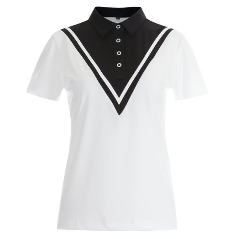 Shop   Women Collar Neck Golf Tennis Cool V LiNe ShorT sleeVe T shirT Ne Wsh 615