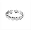 1/3PCS Adjustable Full Circle Hollow Heart-Shaped Open Cuff Ring Stainless Steel Jewelry Irregular Stackable Rings For Women