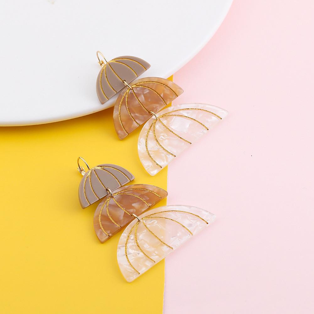 Geometric Modern Earrings For Women Stylish And Versatile Half Circle Design
