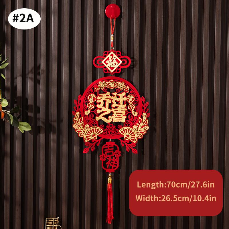 Chinese New Year Hanging Ornament Chinese Spring Festival Decoration Traditional New Year 2025 Tassel Pendant Door Hanging Decor