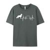 Gerunisex Shepherd Dog Gsd Heartbeat Printing TShirt Normal Coupons Male Valentine Day Tops Shirt Normal TShirt Premium Cotton