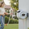 VEVOR Retractable Garden Hose Reel, 1/2" x 131.23 ft Wall Mounted Hose Reel, Heavy Duty Garden Hose Reel with 9 Patterns Nozzle, Any Length Lock