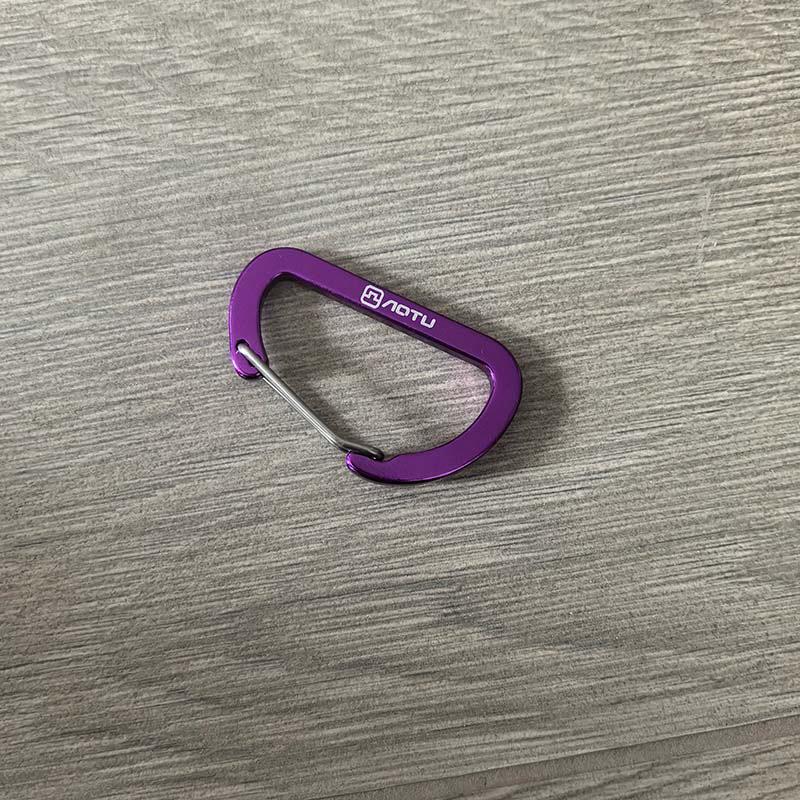 Nuovo D-Shaped No. Portachiavi moschettone a 5 fili d'acciaio – Lega di alluminio leggera per zainismo all'aperto.