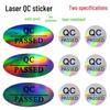 10mm Waterproof QC PASS Self-Adhesive Laser Label - Color-Changing, Inspection-Approved Round Stickers