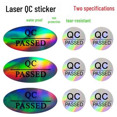 10mm Wasserdicht QC BESTANDEN Selbstklebendes Laseretikett - Farbwechselnde, Inspektion-Zugelassene Runde Aufkleber