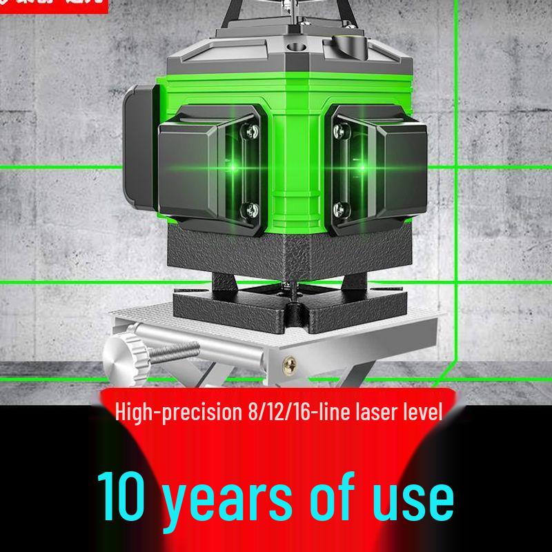 High-Precision 16-Line Automatic Laser Level with Infrared Green & Blue Light