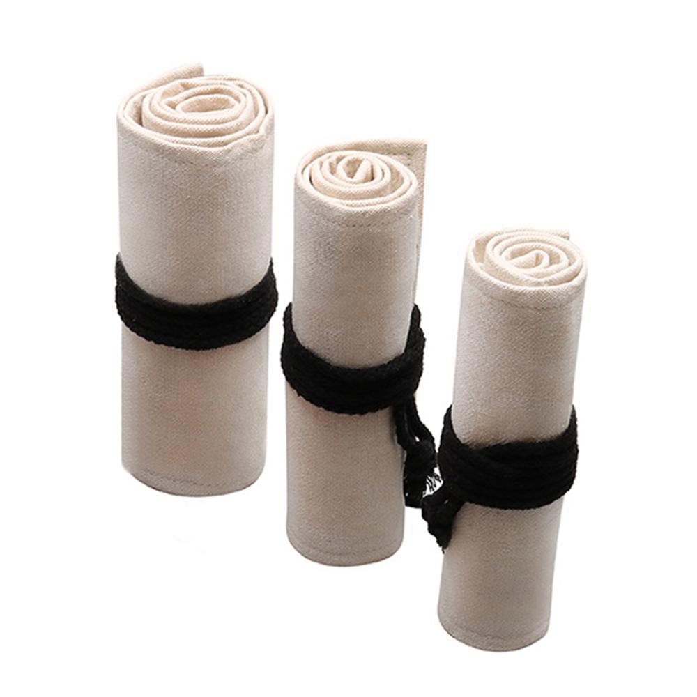 Pouch For Boys Girls Writing Supplies Wrap Roll Up Pencil Case Stationery Pencil Bag Pen Curtain