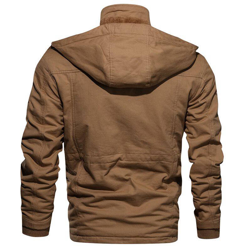 Men's Winter Jacket Casual Thick Thermal Coat Army Pilot Jackets Force Cargo Outwear Fleece Jacket