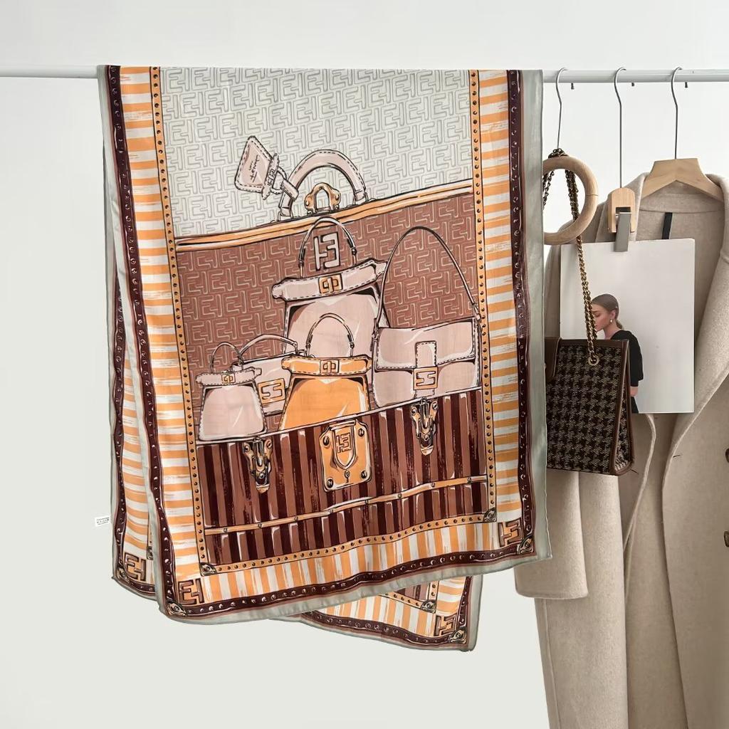 70X180Cm Retro Cashew Print Scarf Women'S Autumn And Winter Polyester Fiber Scarf Warm Sun Protection Neck Shawl