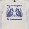 Cute Feminist Raccoon Shirt, Feral Feminist Gifts, May Our Daughters Be Ungovernable Quote, Women's Rights Girl Empowerment T-Shirt