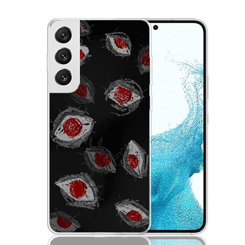 Scary Face Eyes Phone Case For Samsung Galaxy S26 Ultra S23 S24 S25 Edge S20 FE S21 S22 Plus Soft Print Shell Cover Fundas Galax