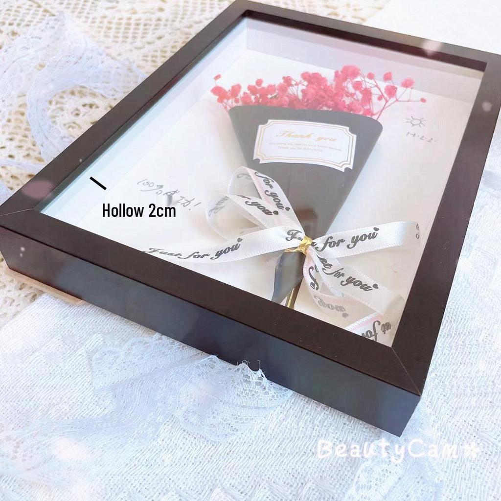 Gypsophila Dried Flower Handmade Wooden Photo Frame