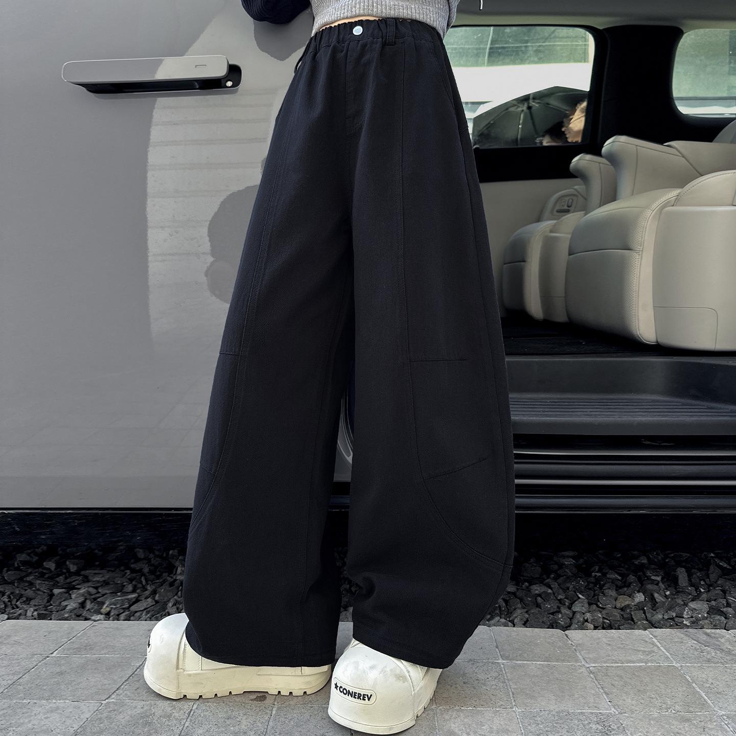 

Модные брюки-шаровары для девочек на весну и осень 2025 года - Повседневные брюки для подростков 120 cm