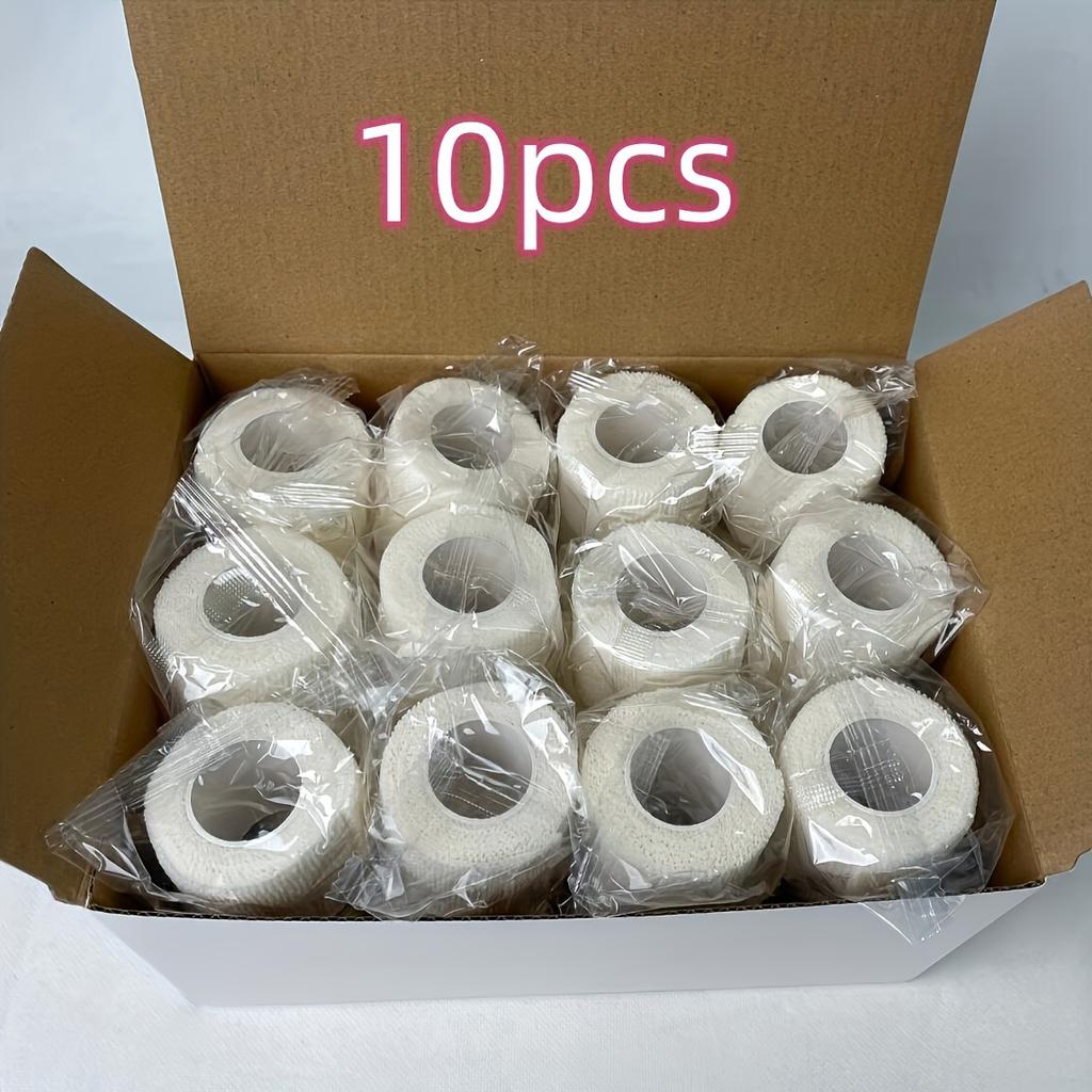 

Эластичные самоклеящиеся бинты для спорта - Фиксаторы для пальцев и голеностопа для поддержки запястья, талии, колена, локтя - Прочная нетканая ткань 10pcs белый