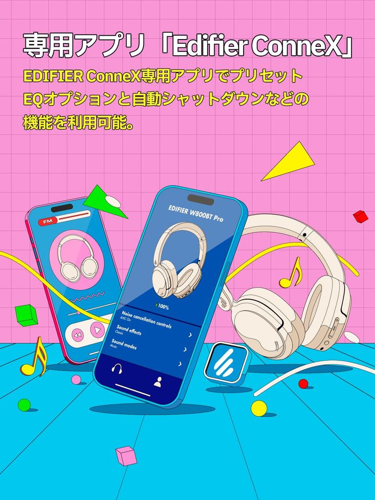 Edifier W800BT Pro Gift Version Wireless Headphones Active Noise Cancelling Multi-Point Support Wired Wireless Dual Use 253g Lightweight Foldable
