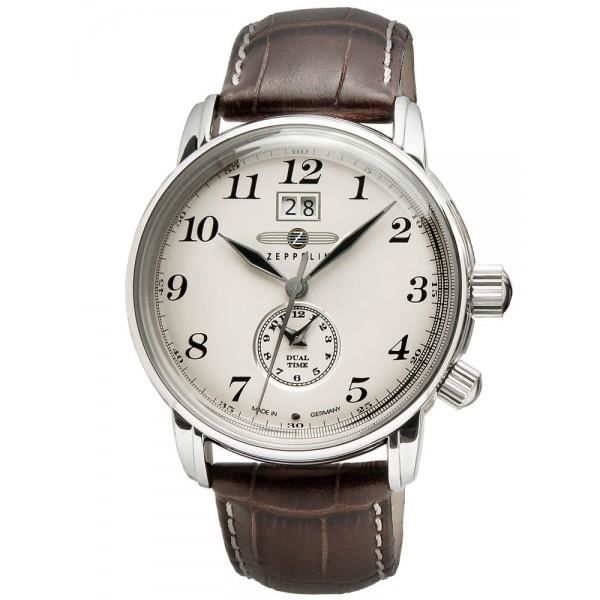 Watch - Zeppelin - LZ127 7644-5 - Dual-Time - Leather - 42 Mm - Classic