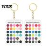 Wardrobe Color Matcher 2Pcs Palette Keychain Pendant, Clear Acrylic Season Analysis Swatches Matching Tool Keychain, Card, Gifts for Fashion