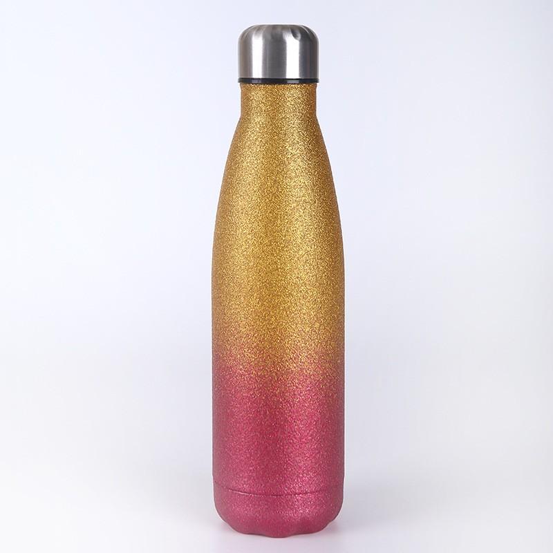Stainless Steel Vacuum Insulated Travel Mug 500ml Gradient Design Portable Car Cup Office Outdoor Use