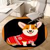 1 alfombra redonda de Corgi con suéter de Navidad, Perfecta para Decorar Sillas, Salas de Estar o Dormitorios, para Sala de Estar.157