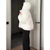 Detachable Hood Sleeves Puffy Padded Jacket  Oversized Thick Winter Warm Chic Office Daily Women Coat