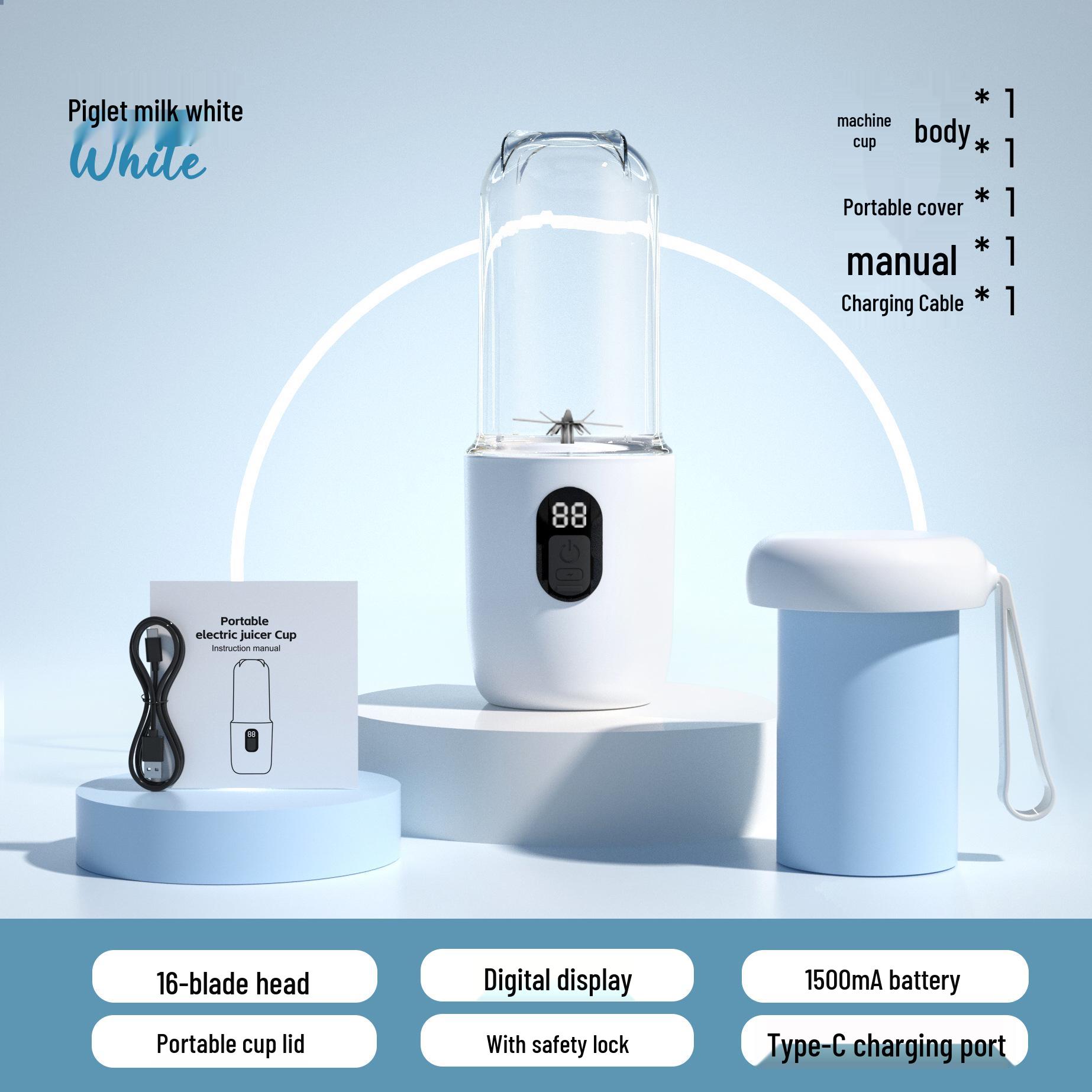 

Portable USB Rechargeable Travel Juicer - Fresh Juice on the Go білий