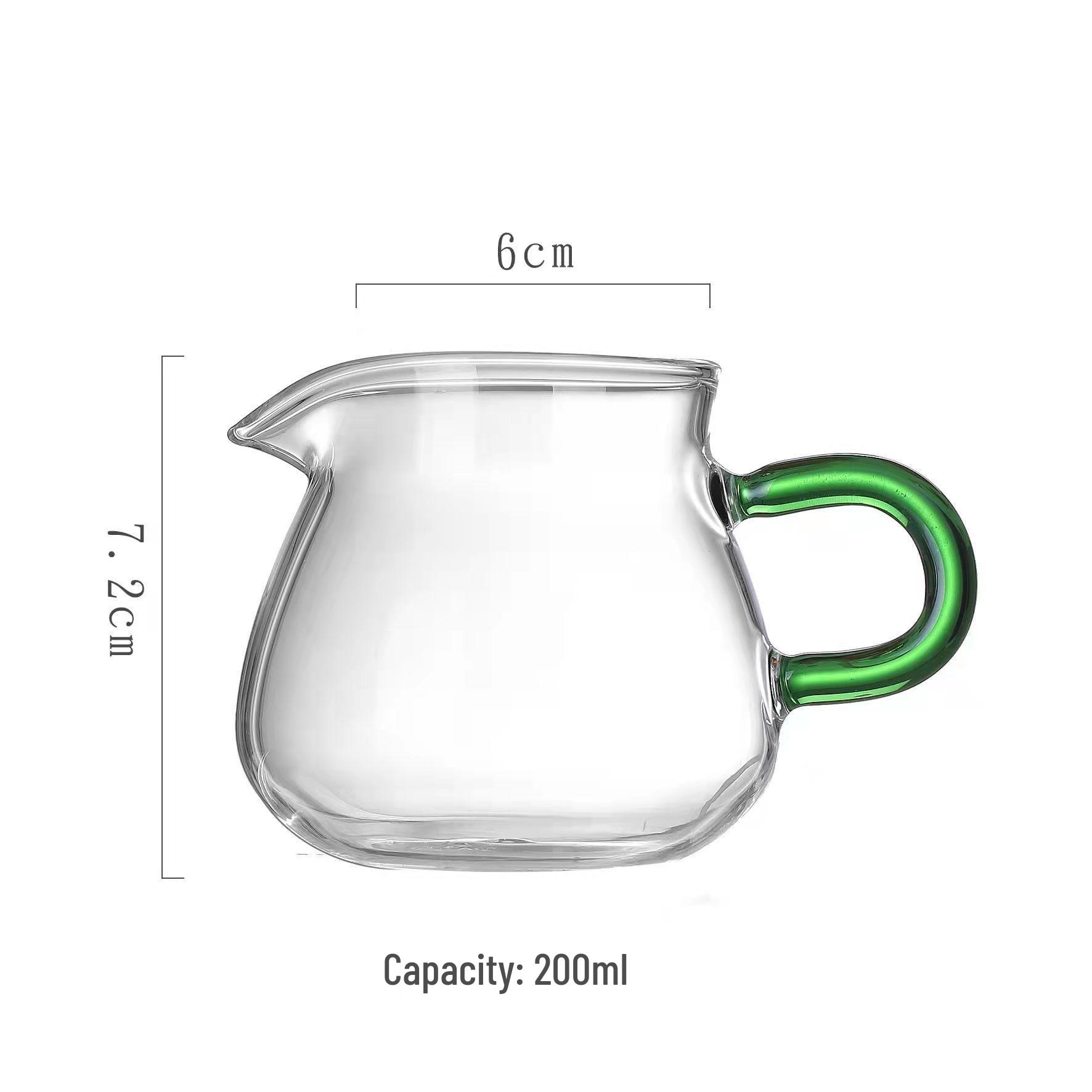 Heat-Resistant Glass Tea Separator with Yellow-Green Handle