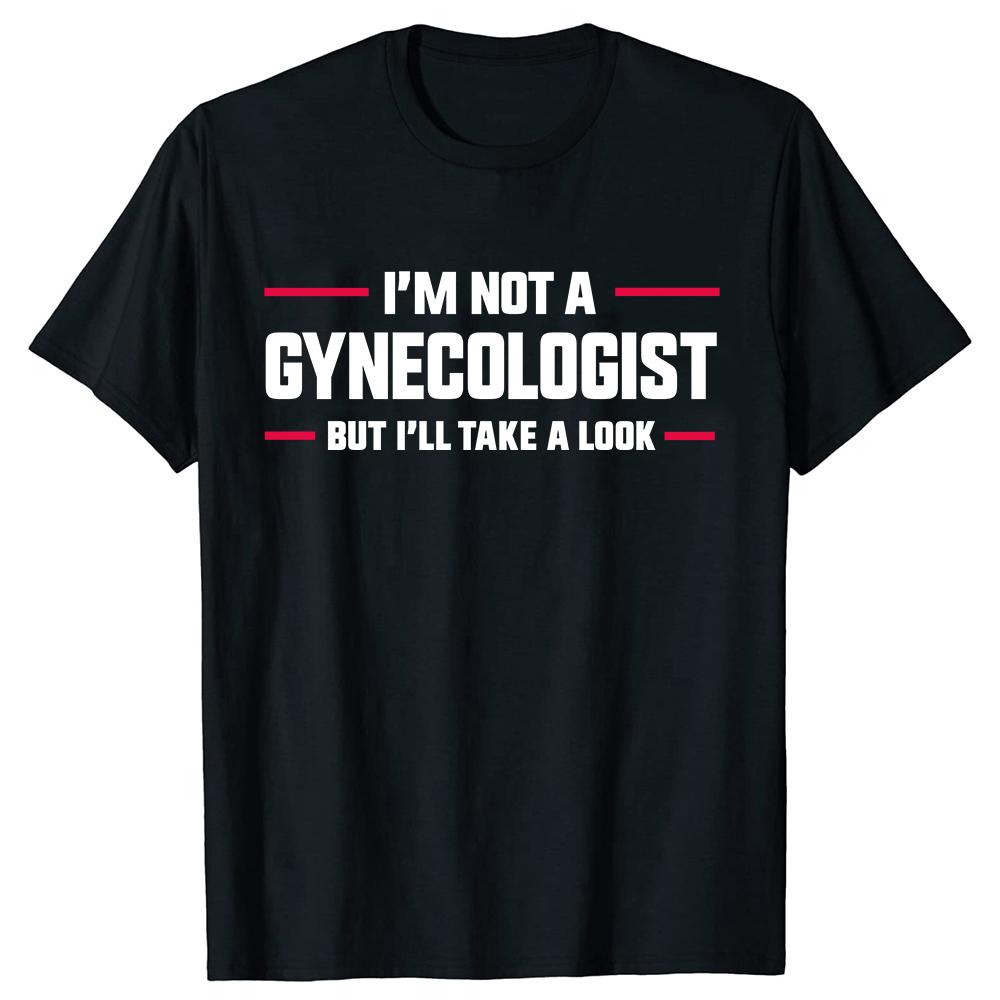 I m Not A Gynecologist But I ll Take A Look Funny Doctor T-shirts Men Fashion Casual Tshirt Loose T Shirt - Men s Summer Cot... S разноцветный